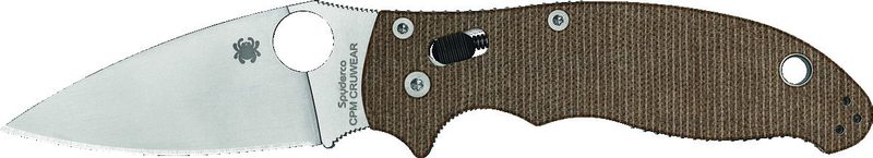 Spyderco Manix 2 Brown Canvas Micarta Cru-Wear